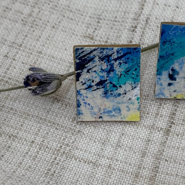 Stainless steel post earrings 