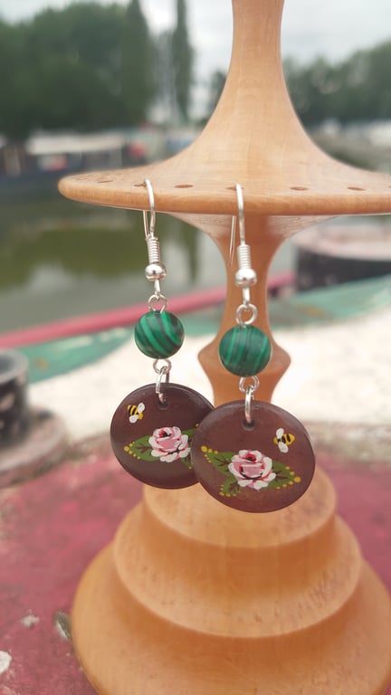 Canal art handpainted earrings