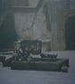  Monastery Courtyard,  unframed , mounted, free hook & easel, free  shiping 6771 - Image 1