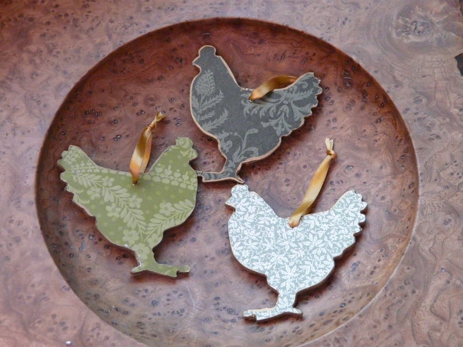 Vintage style ,Handmade Chicken Decorations