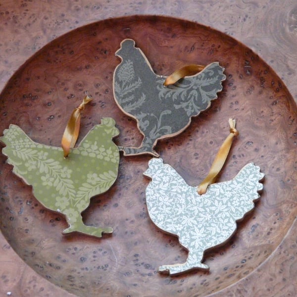 Vintage style ,Handmade Chicken Decorations