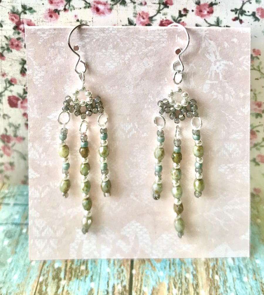 Sterling Silver Chandelier Earrings