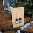 Lava And Weathered Rock Beaded Earrings