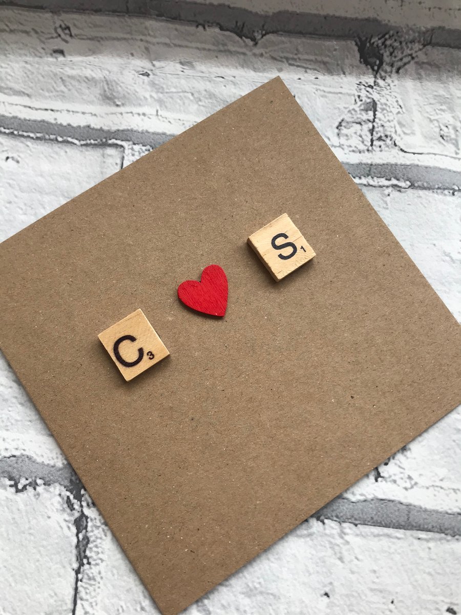 Personalised Handmade Valentines Day, Anniversary, wedding or engagement card