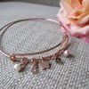 Rose Gold Charm Bangle