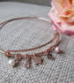 Rose Gold Charm Bangle - Image 1