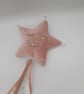 Fairy Wand - light pink velvet star with white bells.  - Image 6