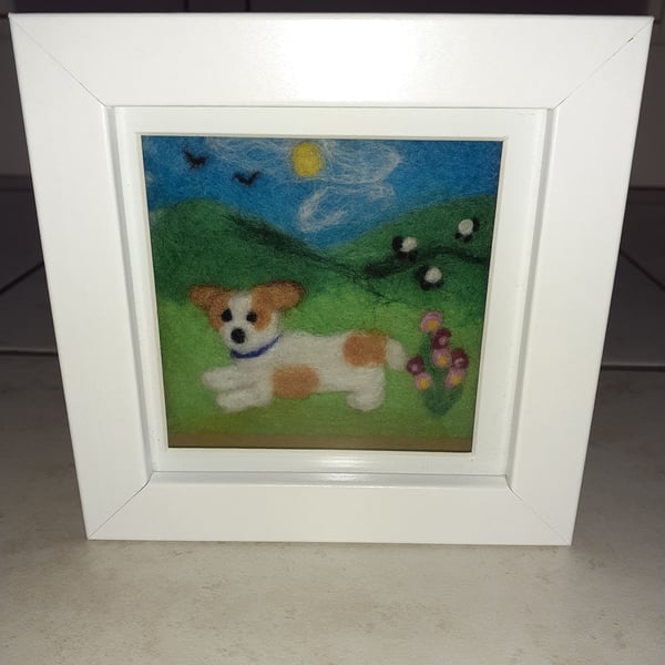 Needle Felted Dog Picture