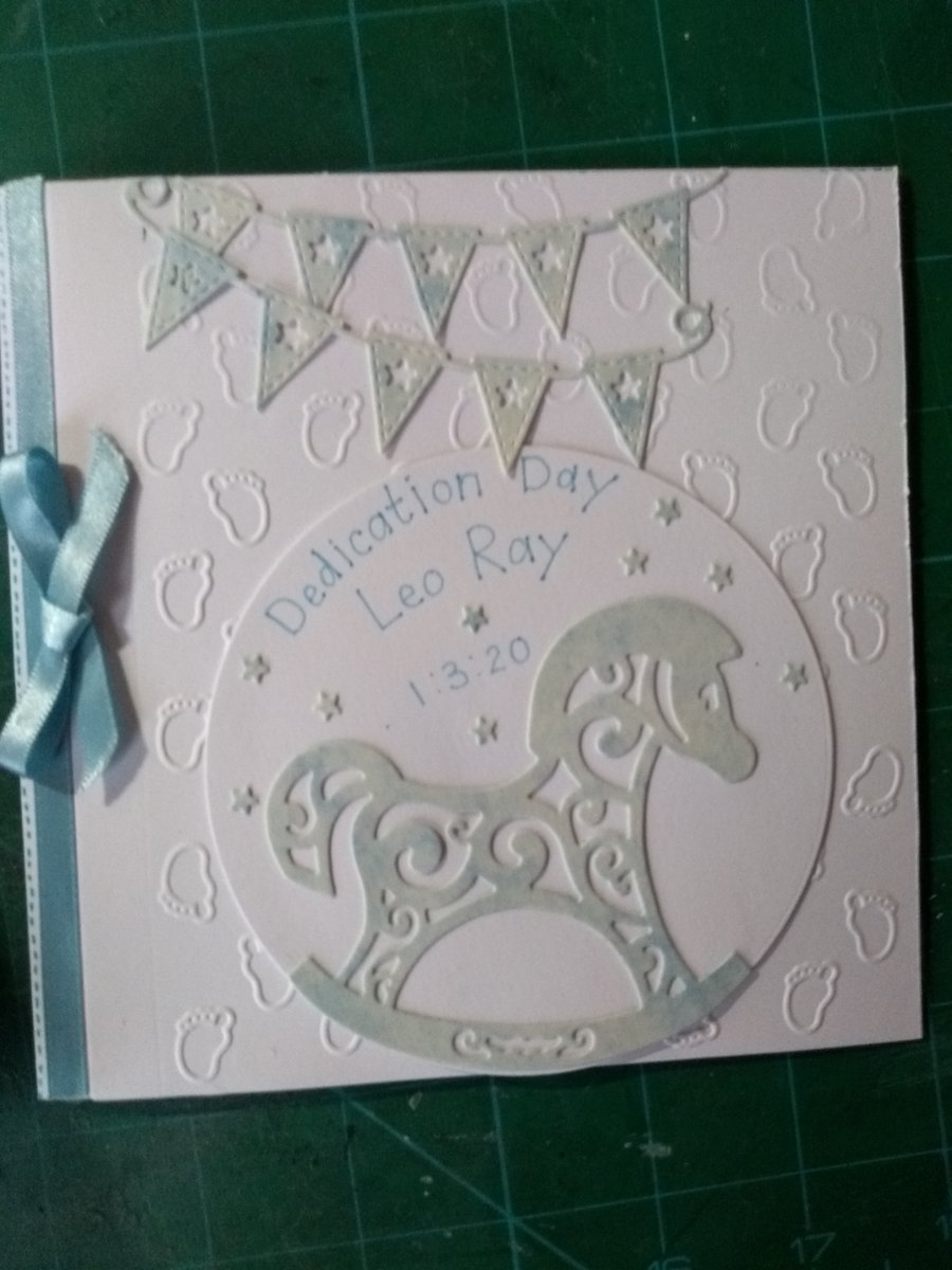 Dedication day card reserved for Sue