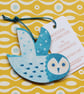 Owl Wooden Hanging Decoration - Image 3