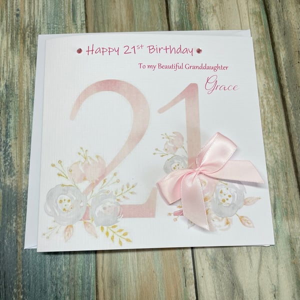 Personalised Birthday Card For Her Mum Daughter Auntie 21st 30th 40th 50th etc