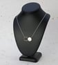 Perfectly imperfect recycled sterling silver wire & disk necklace  - Image 3