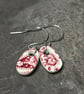 Handmade Ceramic Earrings One of a Kind Sterling Silver Eco Friendly Gifts - Image 2