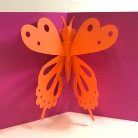 Pop-up Butterfly greetings card