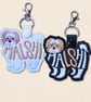 Malshi Keyring - Dog Silhouette Word Art Accessory