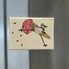 Seagull Stealing a Raspberry Ripple Ice Cream Cone Magnet