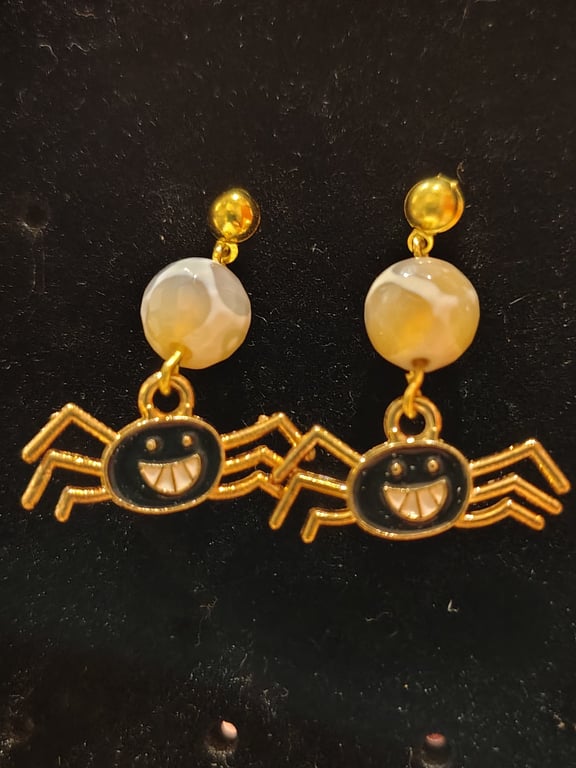 Gold Plated Spider Stud earrings