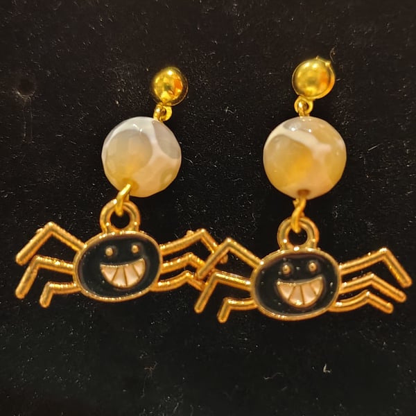 Gold Plated Spider Stud earrings