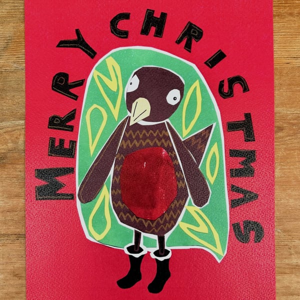 Robin Christmas print - Robin print - Christmas print - Festive Robin print