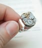 Mens Pinky Ring, Steampunk Ring, Steampunk Signet, Simple Silver Watch Movement  - Image 2