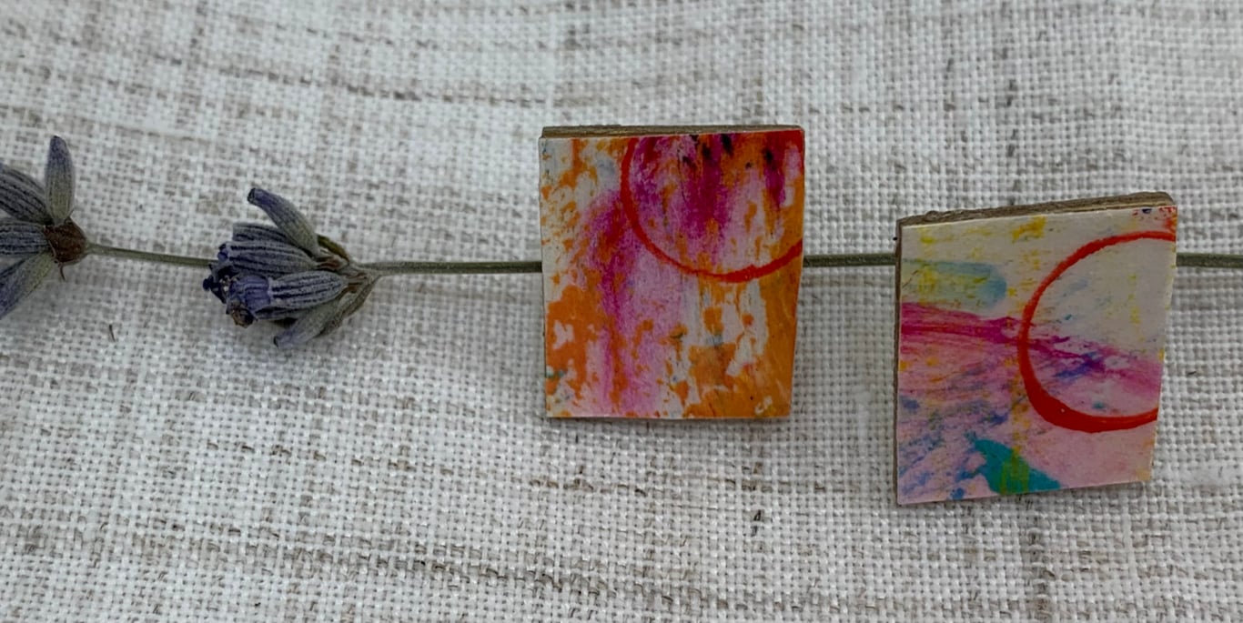 Stainless steel post earrings 