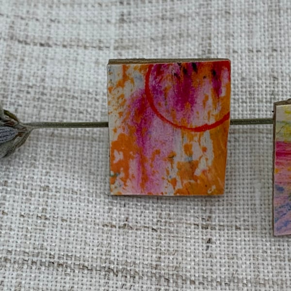 Stainless steel post earrings 