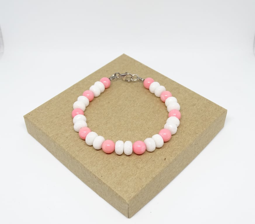 Coral & Quartz Bracelet