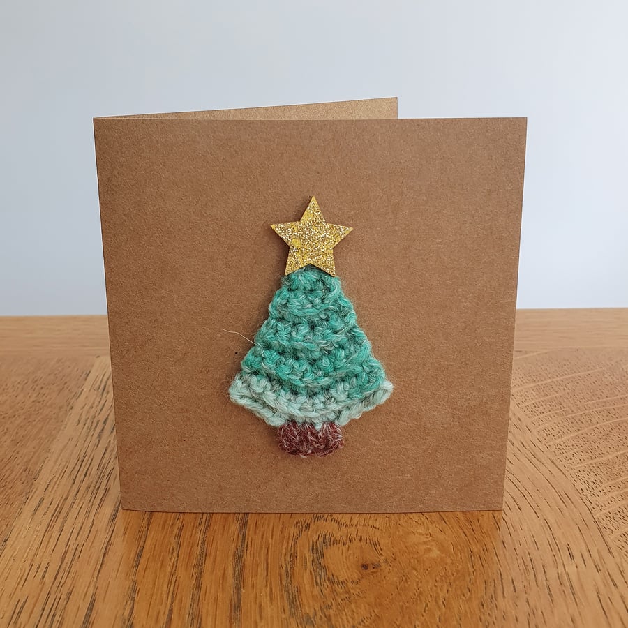 Rustic Kraft Christmas Tree Cards - Various Colours 2