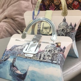 Venice view handbag pillow gift box