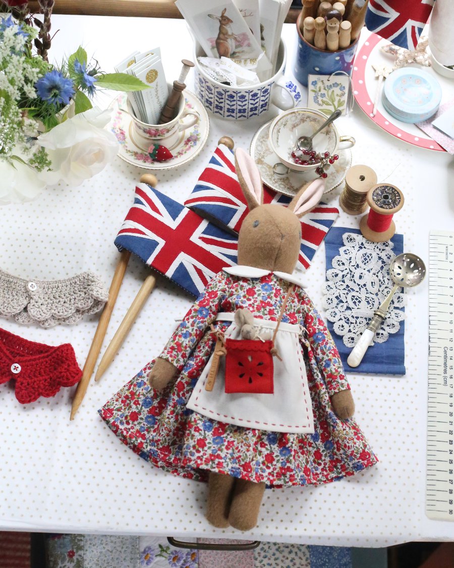 Pre-order Heirloom Liberty Bunny - Medium size Jubilee Celebration