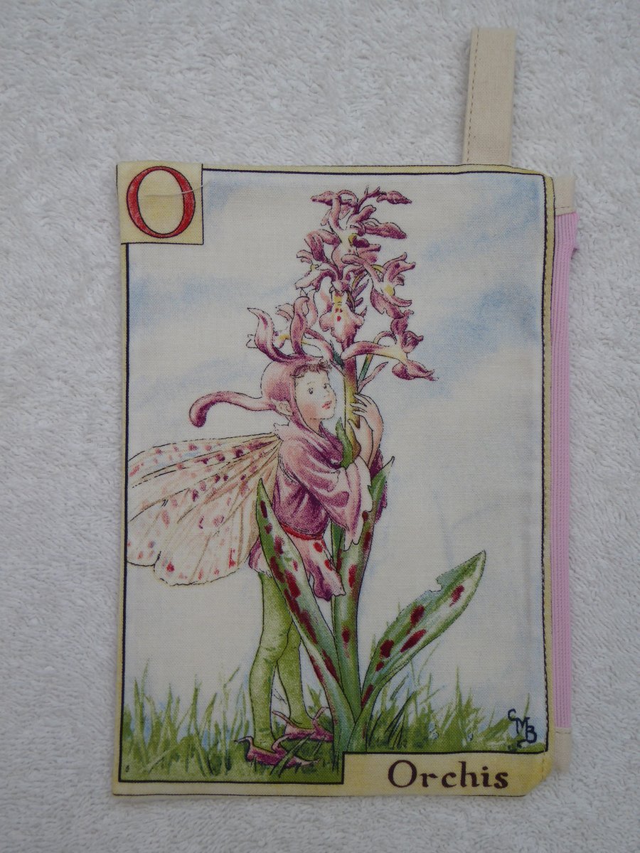 Flower Fairy Print Pixie Purse. O. Orchid.  Flower Alphabet Fairy