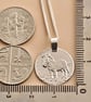 Zebra Engraved Sterling Silver Coin Necklace - Image 7