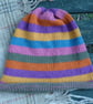 Woman's Striped Beanie - Image 2
