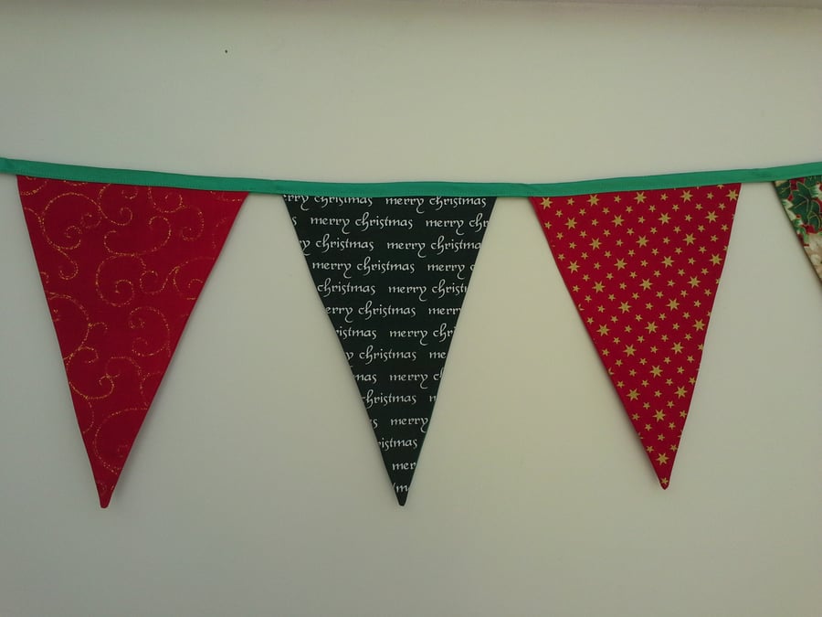 Double sided Christmas Bunting
