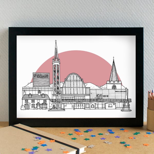 St Albans Skyline Art Print
