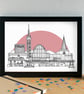 St Albans Skyline Art Print