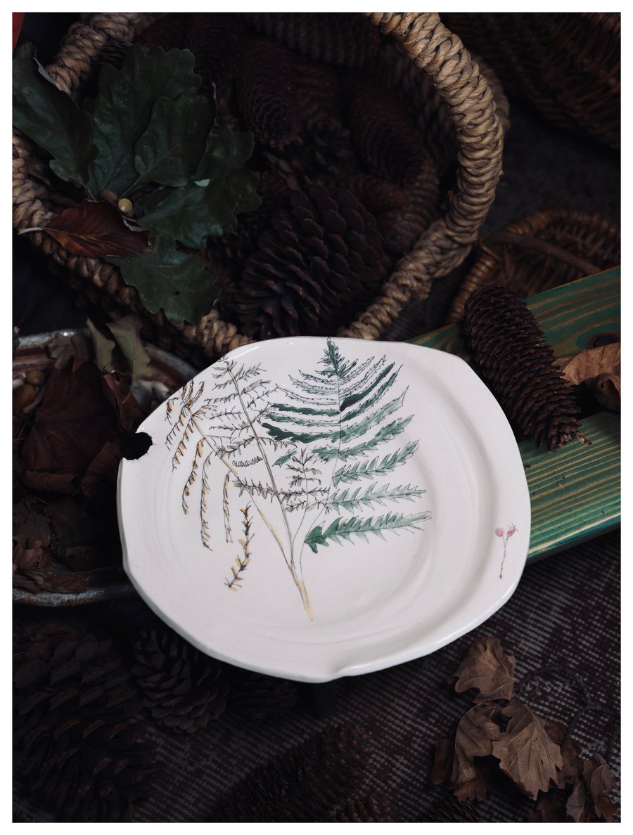 The Fern Leaf Plate - Autumn Series