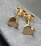 Tiny Gold heart stud earrings 9ct  - Image 8