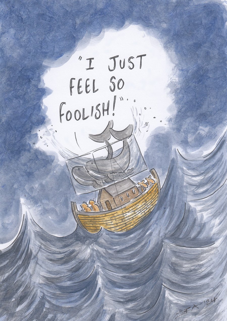 'All Aboard' an A4 sized original artwork