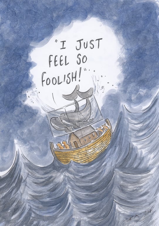 'All Aboard' an A4 sized original artwork