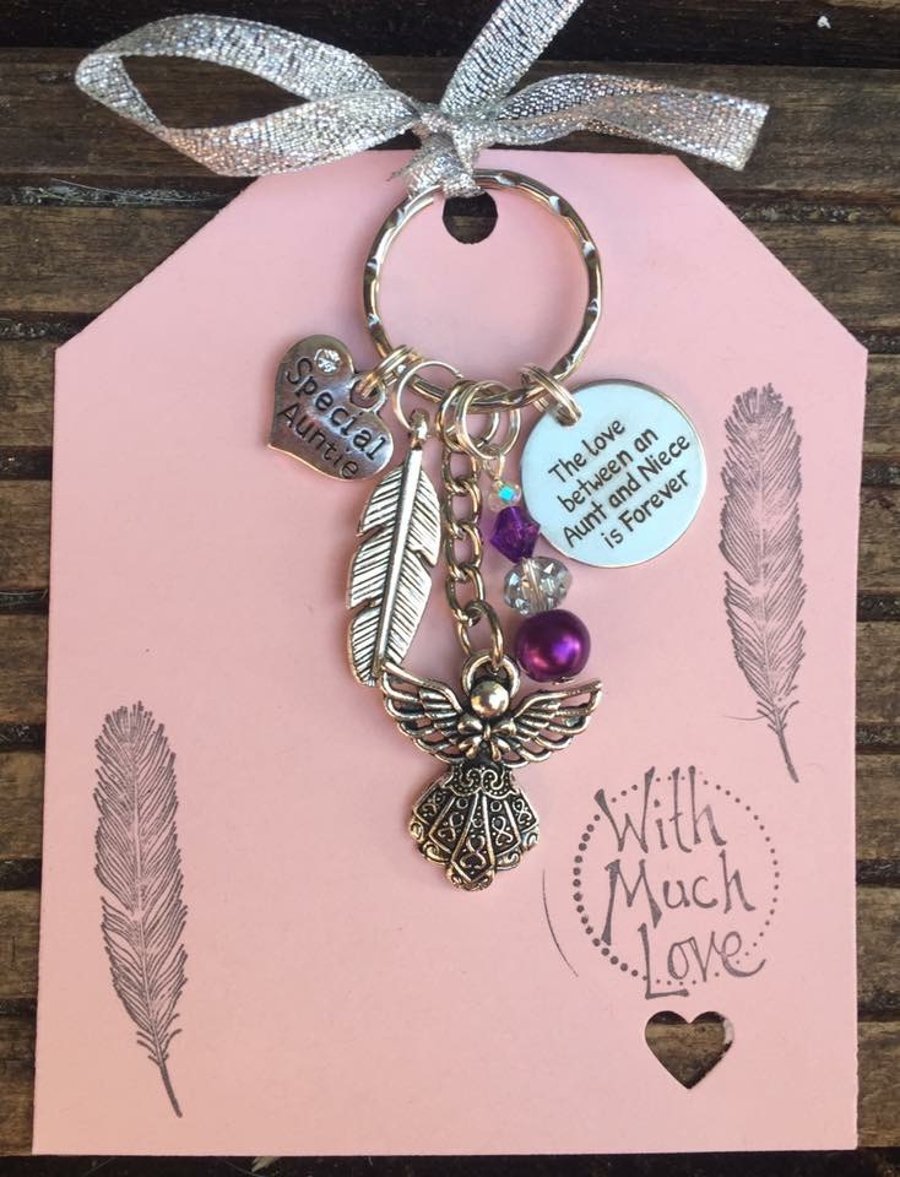 The Love between an Aunt and Niece is Forever Special Auntie Keyring 