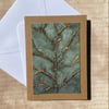 Hand-Painted Gold Tree Greeting Card – Watercolour Forest Scene with Gold Relief