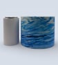 Large Blue Marbled Plant Pot - Unique Indoor Planter - Image 2