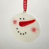 Fused Glass Snowman Decoration