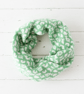 SAMPLE Leopard snood cowl - springtime and white