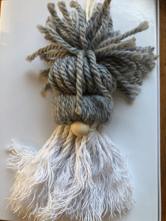 Gilbert the Festive Hanging Gnome with grey hat