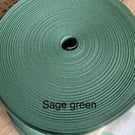 5 meters 1" (25mm) sage green cotton bias binding  Buy 4 get one free