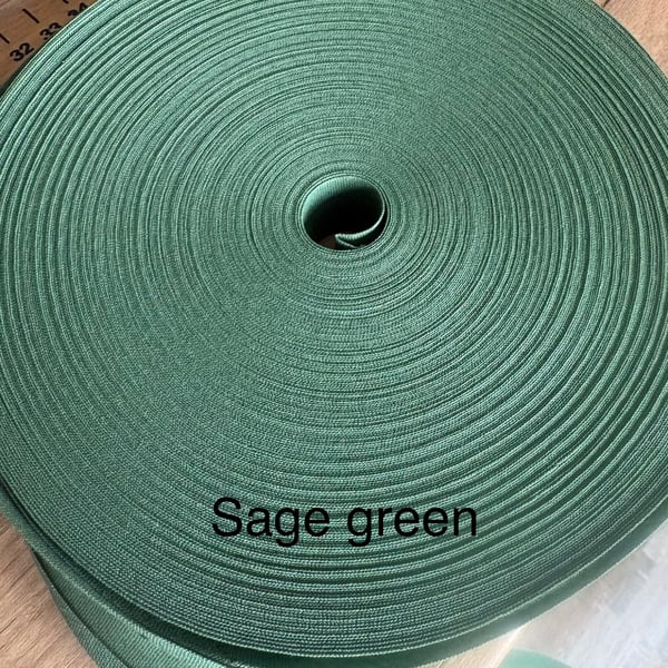 5 meters 1" (25mm) sage green cotton bias binding  Buy 4 get one free