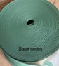 5 meters 1" (25mm) sage green cotton bias binding  Buy 4 get one free