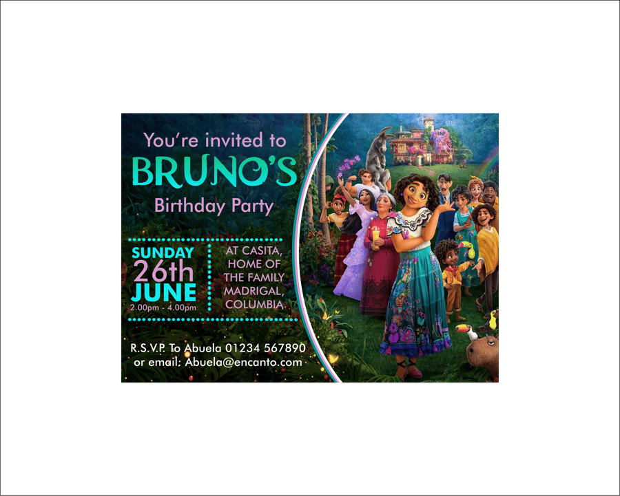Encanto Style Custom Party Invites Folksy